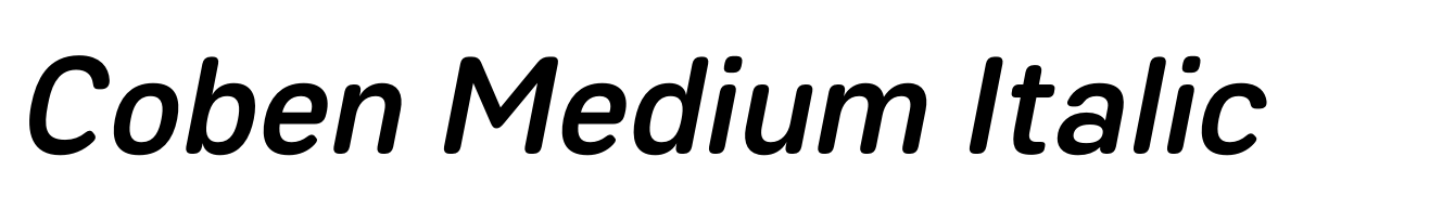 Coben Medium Italic
